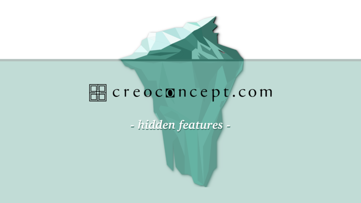 Creoconcept.com - myCsite website and online shop management platform hidden features
